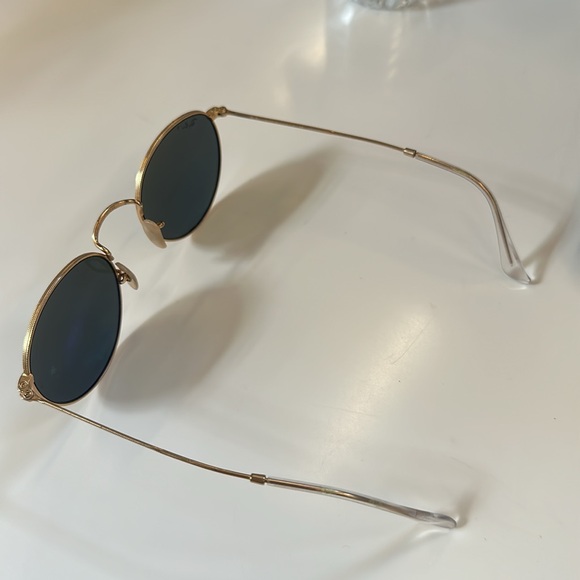 Ray-Ban Sunglasses David Gold Frame Green Lenses Polarized - Picture 3 of 6